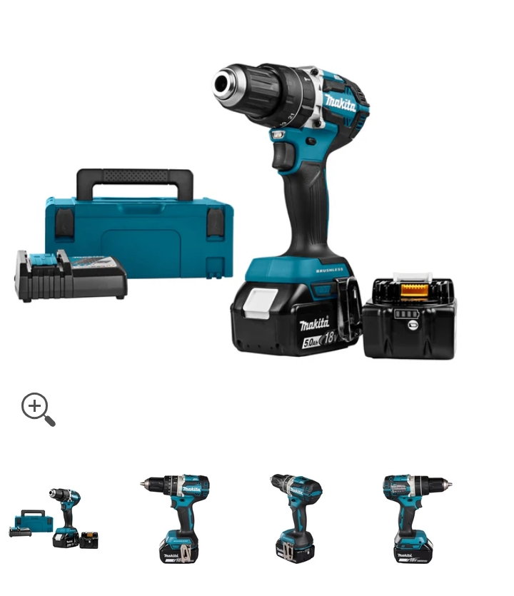 Makita DHP484RTJ Perceuse à percussion 18 V LXT BL 54 Nm